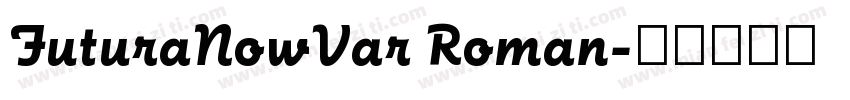 FuturaNowVar Roman字体转换
